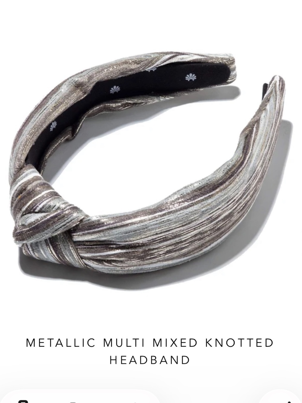 Lele Sadoughi Metallic Multi Mixed Knotted Headband, EUC